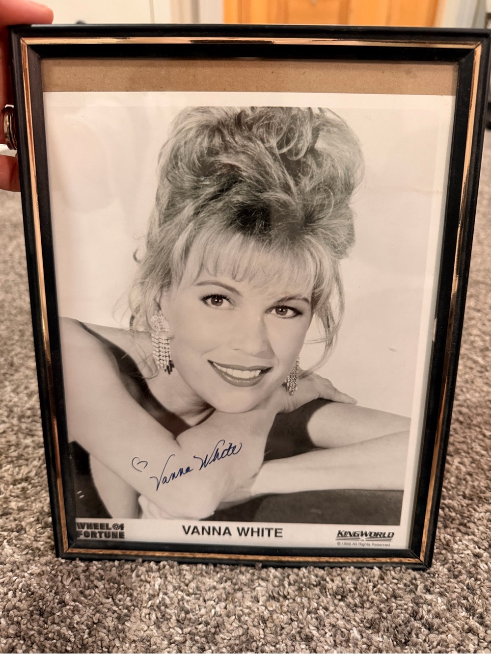 Vanna White Signed Autograph 8x10 Photo Wheel of Fortune Vintage 1995 Framed